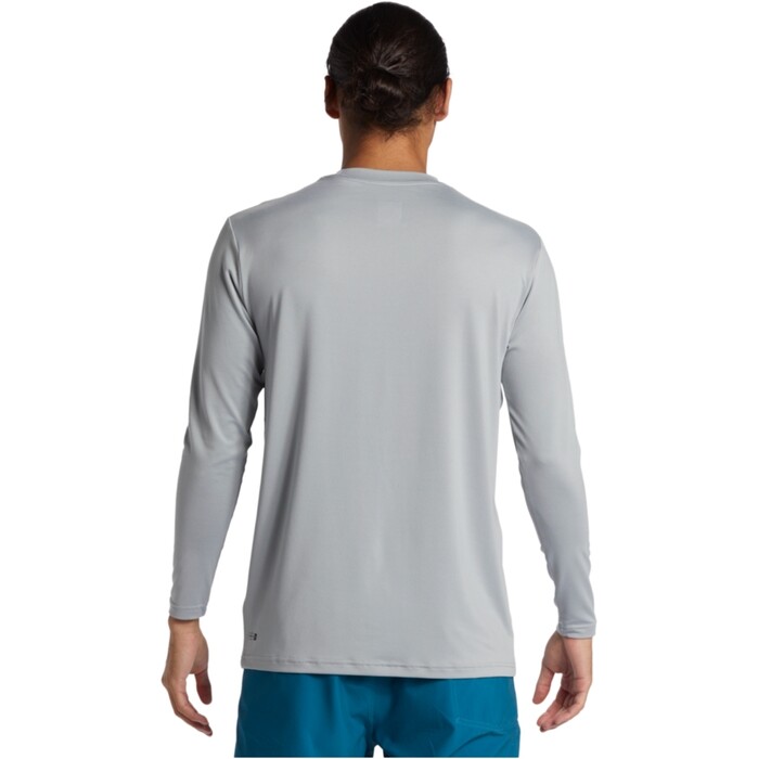 2024 Quiksilver Mens DNA Bubble Logo Long Sleeve Surf Tee AQYWR03189 - Quarry